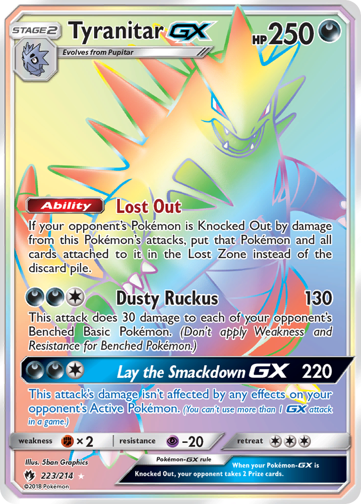 Tyranitar GX (Secret) (223) [SM - Lost Thunder] - Deck Out Gaming