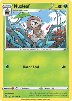 Nuzleaf [SWSH04: Vivid Voltage] Reverse Holofoil - Deck Out Gaming