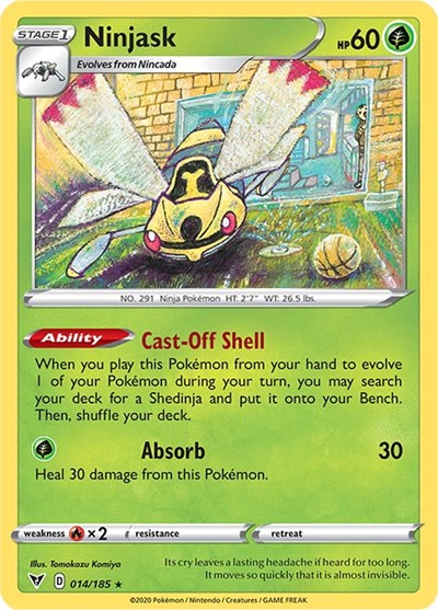 Ninjask [SWSH04: Vivid Voltage] Reverse Holofoil - Deck Out Gaming