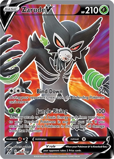 Zarude V (Full Art) [SWSH04: Vivid Voltage] - Deck Out Gaming