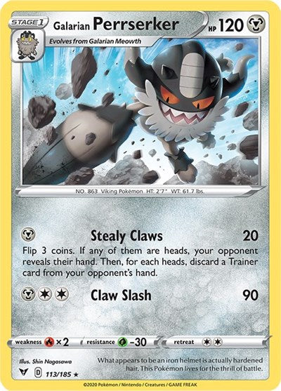Galarian Perrserker [SWSH04: Vivid Voltage] Reverse Holofoil - Deck Out Gaming
