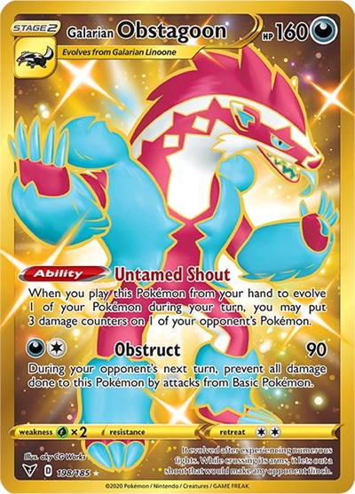 Galarian Obstagoon (Secret) [SWSH04: Vivid Voltage] - Deck Out Gaming