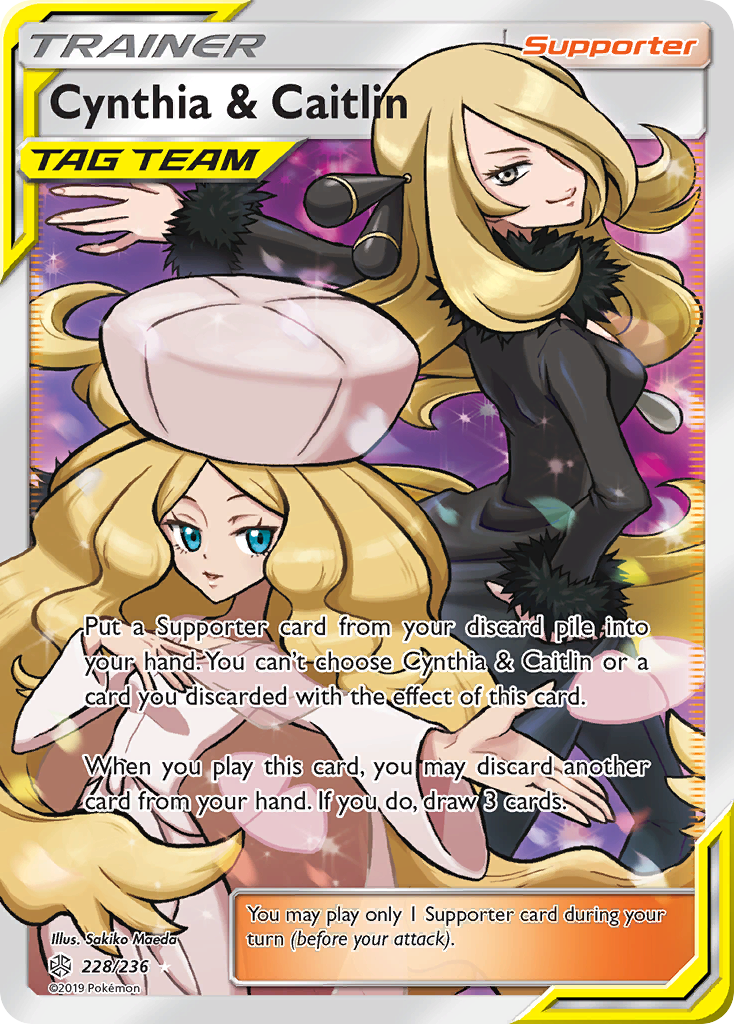 Cynthia & Caitlin (Full Art) (228/236) [SM - Cosmic Eclipse] - Deck Out Gaming