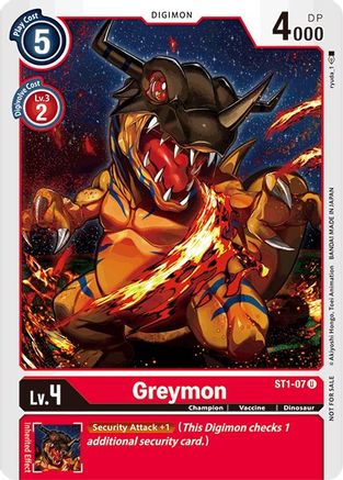 Greymon - ST1-07 (Tamer Party Promo) (ST1-07) [Starter Deck 01: Gaia Red]