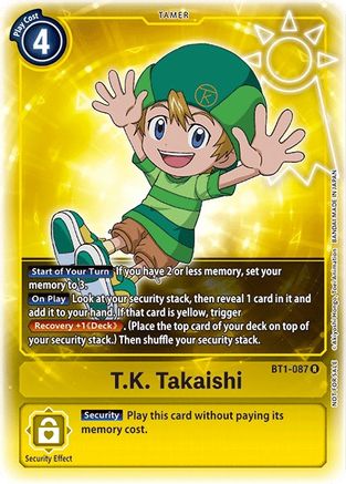 T.K. Takaishi (Box Topper) (BT1-087) [Release Special Booster] Foil