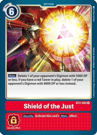 Shield of the Just (BT2-093) [Release Special Booster]