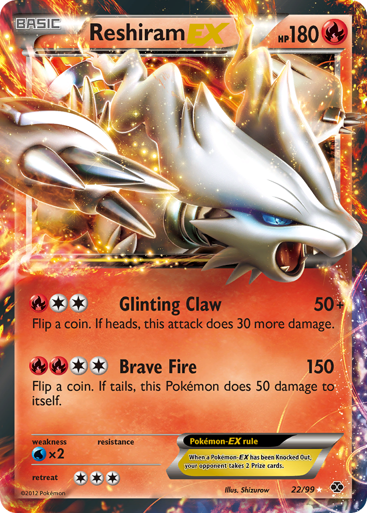 Reshiram EX (22) [Next Destinies] - Deck Out Gaming