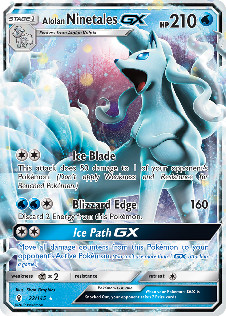 Alolan Ninetales GX (22) [SM - Guardians Rising] - Deck Out Gaming