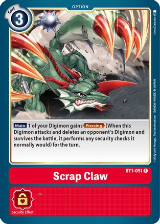 Scrap Claw (BT1-091) [Release Special Booster]