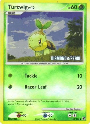 Turtwig (103/130) [Burger King Promos: 2008 Collection] - Deck Out Gaming