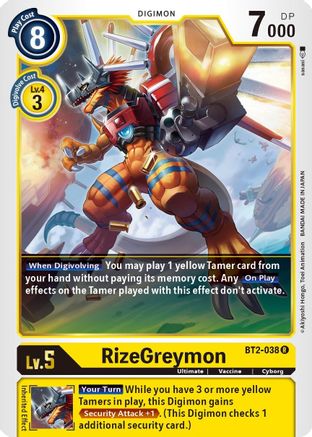 RizeGreymon (BT2-038) [Release Special Booster]