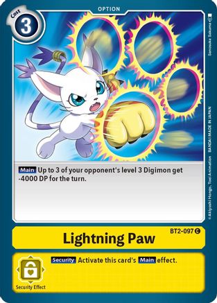 Lightning Paw (BT2-097) [Release Special Booster]