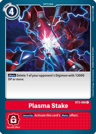 Plasma Stake (BT3-098) [Release Special Booster]