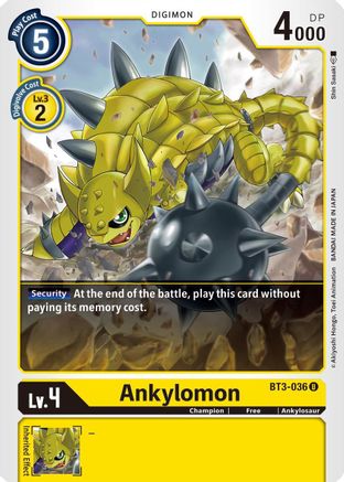 Ankylomon (BT3-036) [Release Special Booster]