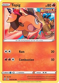 Tepig [SWSH05: Battle Styles] Reverse Holofoil - Deck Out Gaming
