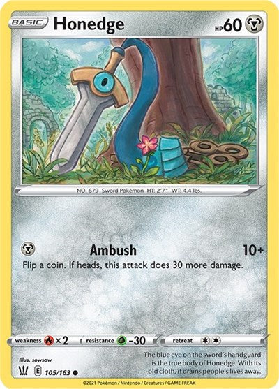 Honedge [SWSH05: Battle Styles] Reverse Holofoil - Deck Out Gaming