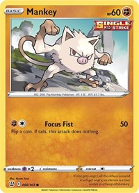 Mankey [SWSH05: Battle Styles] Reverse Holofoil - Deck Out Gaming