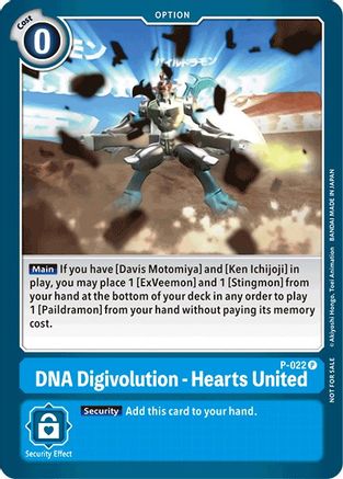 DNA Digivolution - Hearts United (Special Release Memorial Pack) (P-022) [Digimon Promotion Cards]