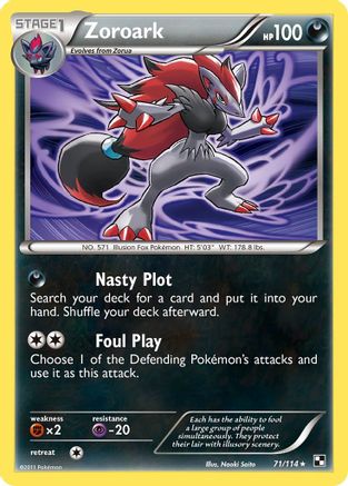 Zoroark (71/114) (Theme Deck exclusive) [Black & White: Base Set] - Deck Out Gaming