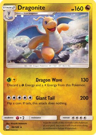 Dragonite (96/149) (Cosmos Holo) [Sun & Moon: Base Set] - Deck Out Gaming