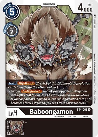 Baboongamon (BT4-068) [Great Legend]