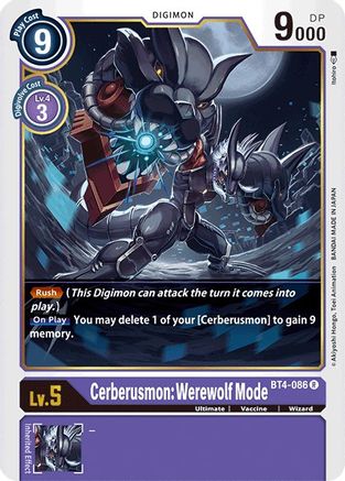 Cerberusmon: Werewolf Mode (BT4-086) [Great Legend]