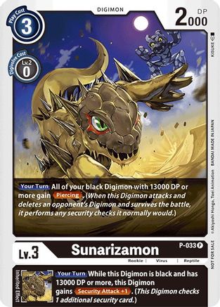 Sunarizamon - P-033 (Great Legend Power Up Pack) (P-033) [Digimon Promotion Cards] Foil
