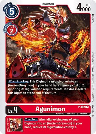Agunimon - P-029 (P-029) [Digimon Promotion Cards] Foil
