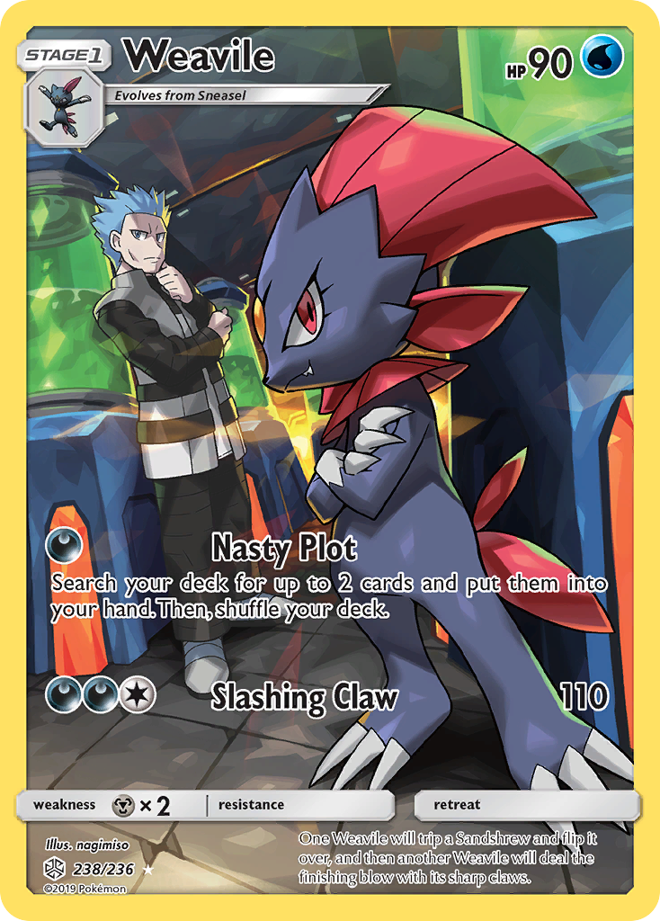 Weavile (Secret) (238/236) [SM - Cosmic Eclipse] - Deck Out Gaming