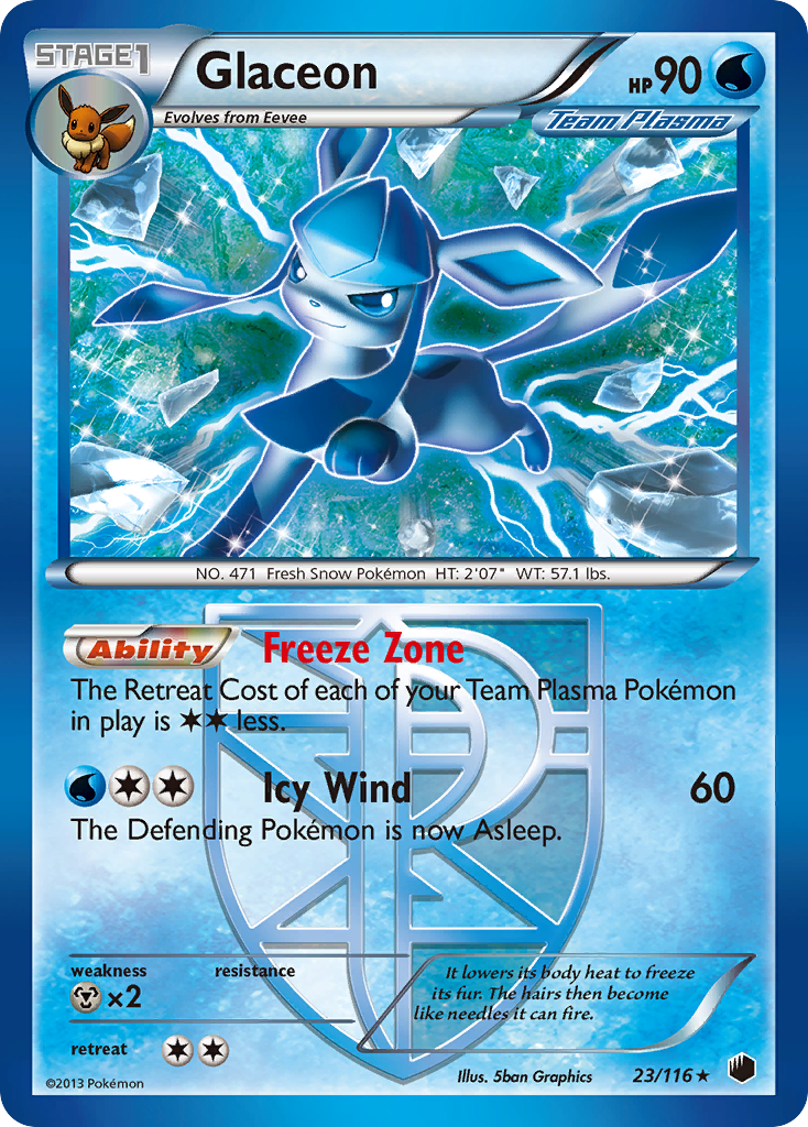 Glaceon (Team Plasma) (23) [Plasma Freeze] Reverse Holofoil - Deck Out Gaming