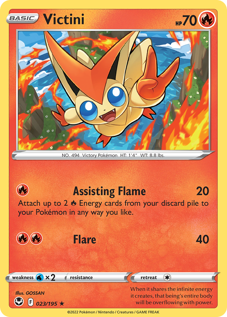 Victini (023/195) [Sword & Shield: Silver Tempest] Reverse Holofoil - Deck Out Gaming