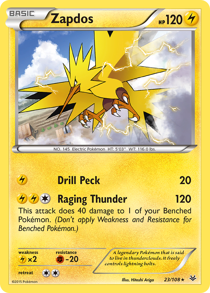 Zapdos (23) [XY - Roaring Skies] Reverse Holofoil - Deck Out Gaming