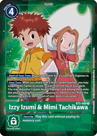 Izzy Izumi & Mimi Tachikawa (Box Topper) (BT5-089) [Battle of Omni] Foil
