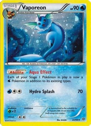 Vaporeon (22/98) (Cosmos Holo) [XY: Ancient Origins] - Deck Out Gaming