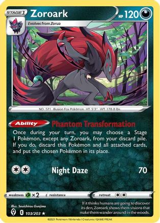 Zoroark (103/203) (Theme Deck Exclusive) [Sword & Shield: Evolving Skies] - Deck Out Gaming