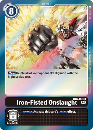 Iron-Fisted Onslaught (BT6-106) [Double Diamond] Foil