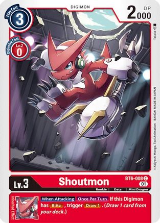 Shoutmon (BT6-008) [Double Diamond]