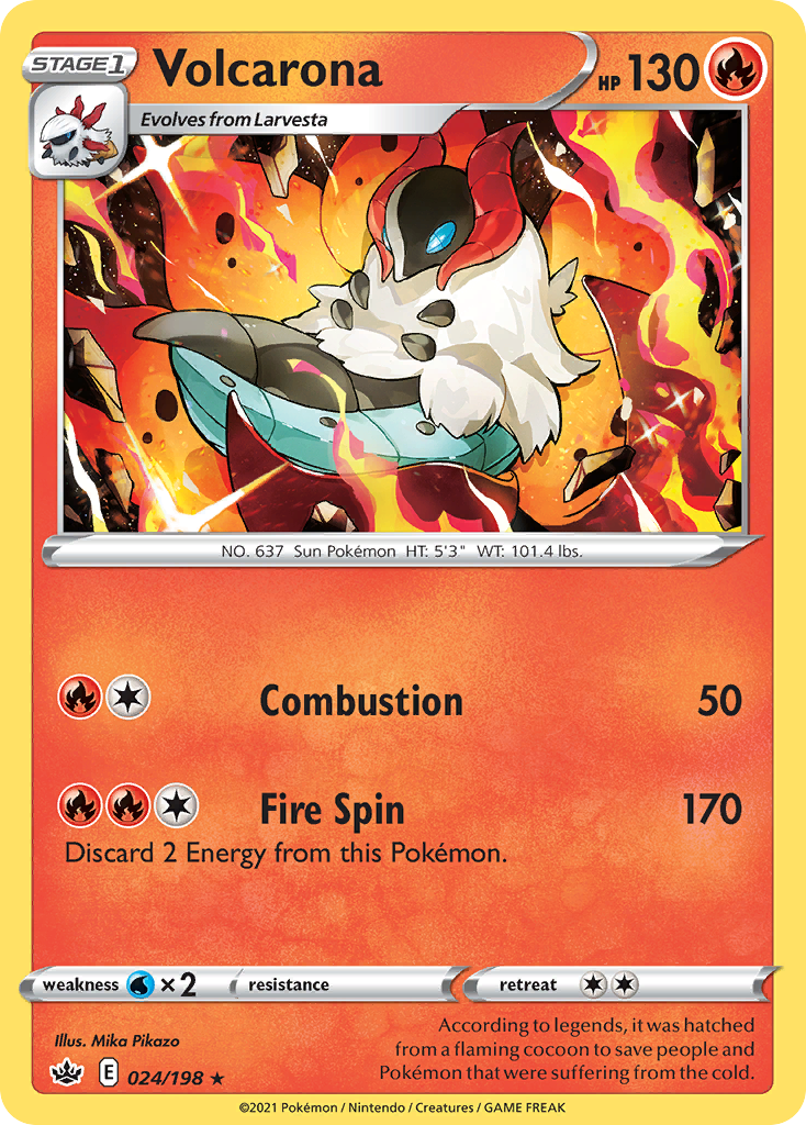 Volcarona (024/198) [Sword & Shield: Chilling Reign] Reverse Holofoil - Deck Out Gaming