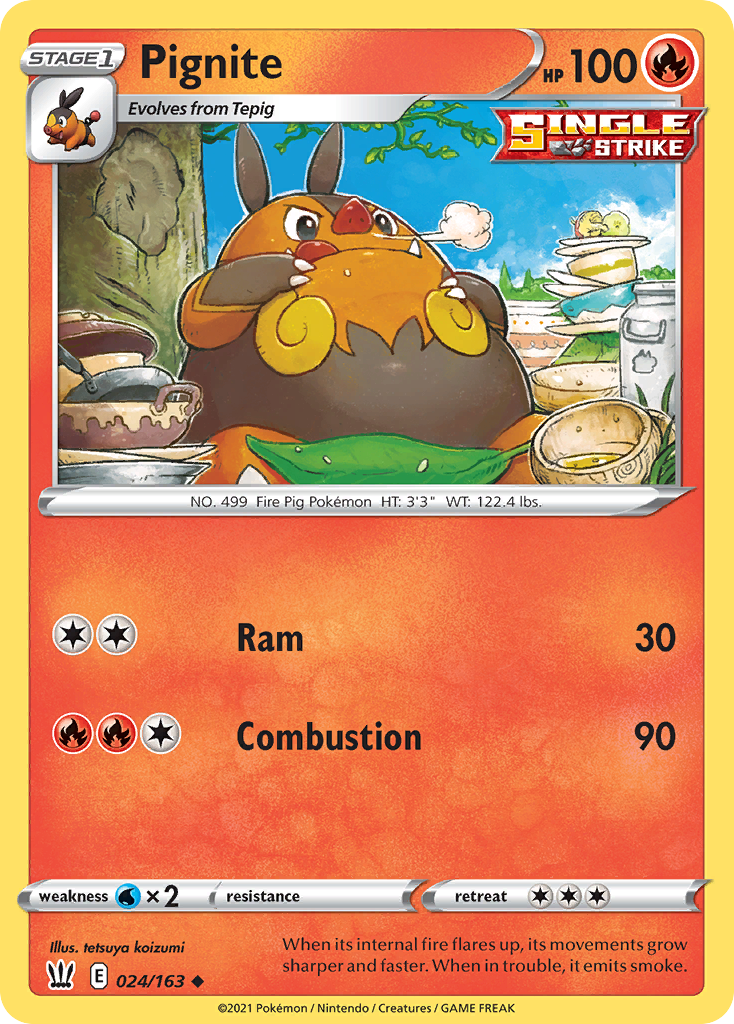 Pignite [SWSH05: Battle Styles] Reverse Holofoil - Deck Out Gaming
