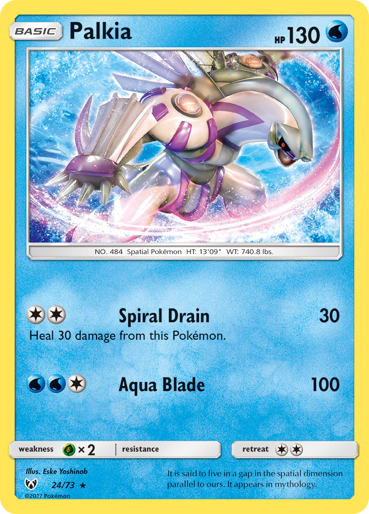 Palkia (24/73) [Sun & Moon: Shining Legends] Reverse Holofoil - Deck Out Gaming