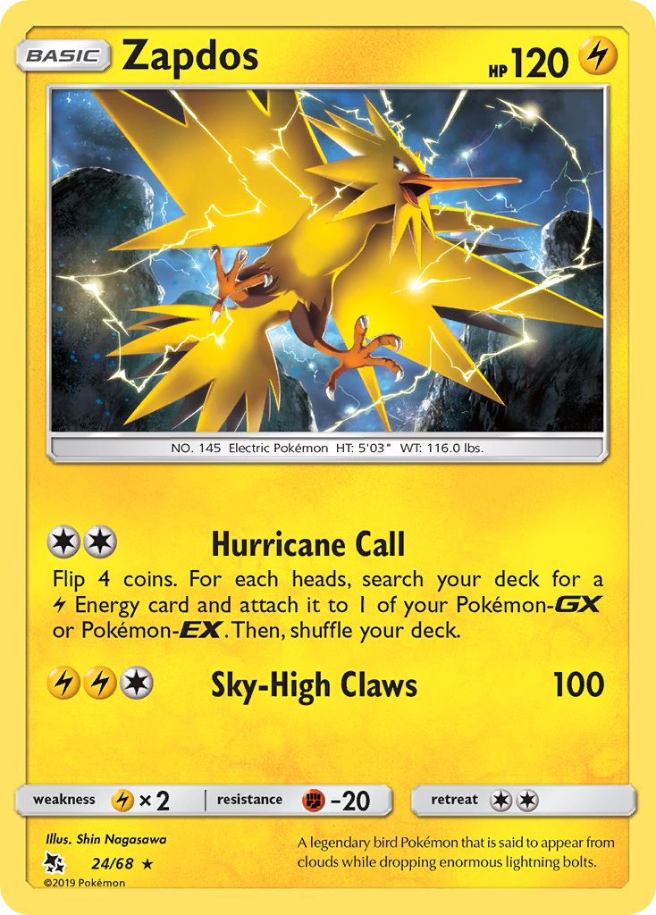 Zapdos (24/68) [Hidden Fates] - Deck Out Gaming