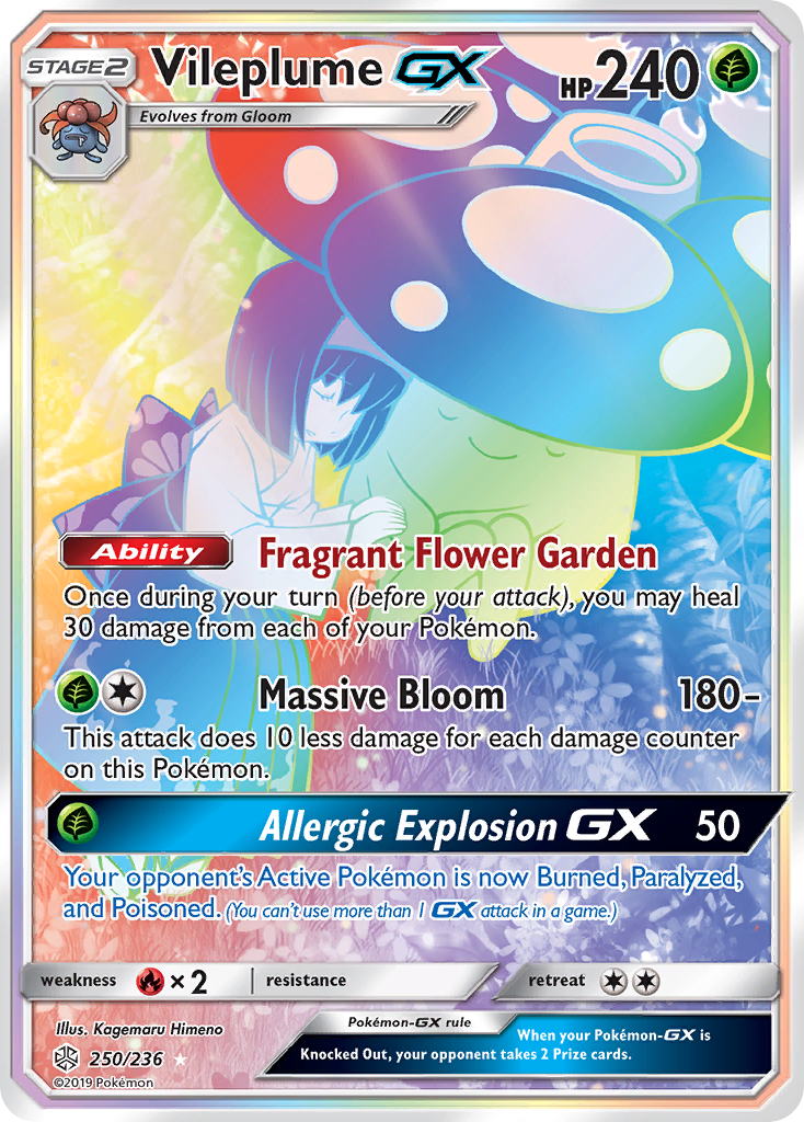 Vileplume GX (Secret) (250/236) [SM - Cosmic Eclipse] - Deck Out Gaming