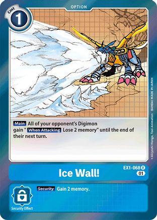 Ice Wall! (EX1-068) [Classic Collection] Foil