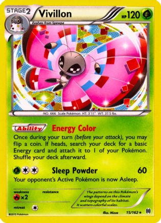 Vivillon (15/162) (Cosmos Holo) [XY: BREAKthrough] - Deck Out Gaming