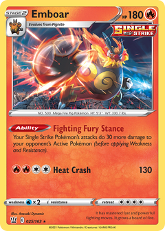 Emboar [SWSH05: Battle Styles] Reverse Holofoil - Deck Out Gaming