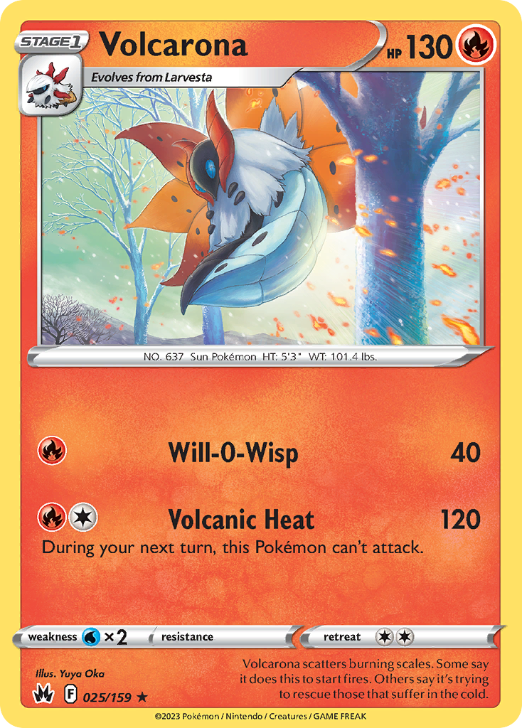 Volcarona (025/159) [Sword & Shield: Crown Zenith] Reverse Holofoil - Deck Out Gaming