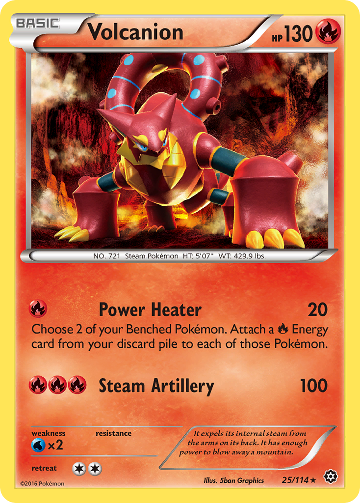 Volcanion (25) [XY - Steam Siege] Reverse Holofoil - Deck Out Gaming