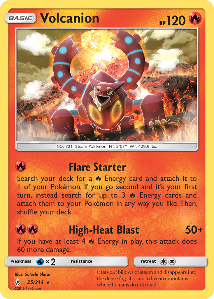 Volcanion (25/214) [Sun & Moon: Unbroken Bonds] Reverse Holofoil - Deck Out Gaming