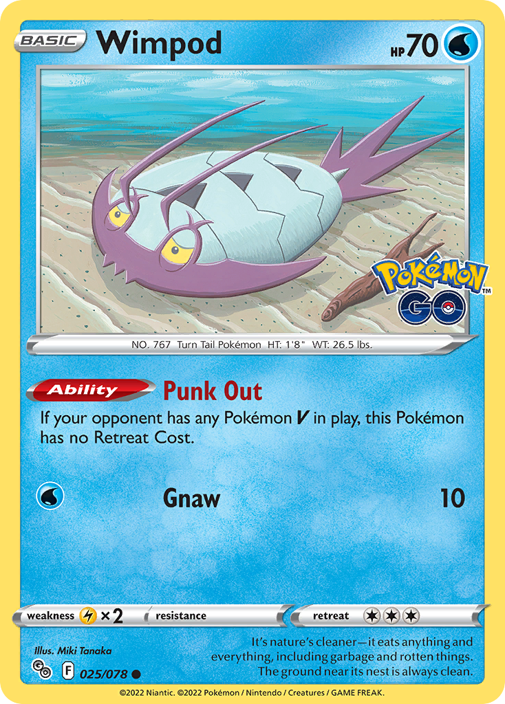 Wimpod (025/078) [Pokémon GO] Reverse Holofoil - Deck Out Gaming