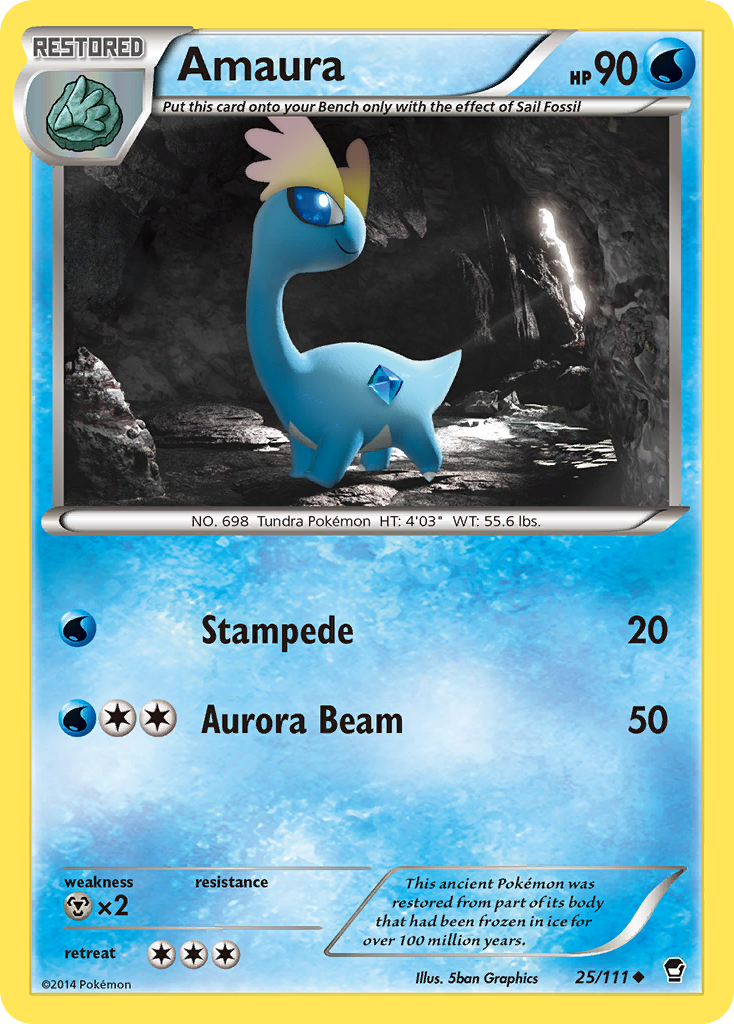 Amaura (25) [XY - Furious Fists] Reverse Holofoil - Deck Out Gaming